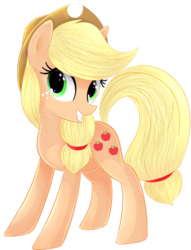 Size: 1024x1337 | Tagged: safe, artist:mite-lime, applejack, earth pony, pony, g4, female, simple background, solo, transparent background