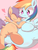 Size: 600x800 | Tagged: safe, artist:hoshi-d, rainbow dash, scootaloo, pegasus, pony, g4, blushing, duo, featureless crotch, female, filly, foal, heart, mare, scootalove