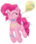 Size: 2560x3120 | Tagged: safe, artist:ohemo, pinkie pie, earth pony, pony, g4, ^^, balloon, confetti, eyes closed, female, happy, high res, messy mane, mouth hold, party horn, party whistle, pronking, simple background, solo, streamers, transparent background