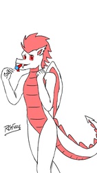 Size: 1280x2272 | Tagged: safe, artist:rgfizzle, fizzle, dragon, g4, food, licking, popsicle, solo, tongue out