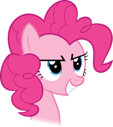 Size: 1600x1809 | Tagged: safe, artist:gezawatt, pinkie pie, g4, .ai available, colored, digital art, female, portrait, simple background, sly, solo, transparent background, vector