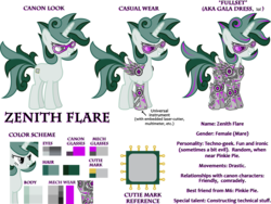 Size: 2560x1927 | Tagged: safe, artist:gezawatt, oc, oc only, oc:zenith flare, colored, digital art, donut steel, female, reference sheet, simple background, transparent background, vector