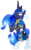 Size: 566x900 | Tagged: safe, artist:pixelkitties, princess luna, g4, chun li, crossover, female, rearing, simple background, solo, street fighter, transparent background