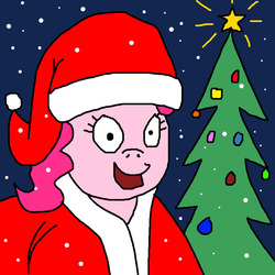 Size: 800x800 | Tagged: safe, artist:pewdie-pinkiepie, pinkie pie, g4, 1000 hours in ms paint, christmas, ms paint