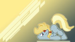 Size: 1191x670 | Tagged: safe, artist:midnightblitzz, chirpy hooves, g4, face down ass up, scootie belle, solo, wallpaper