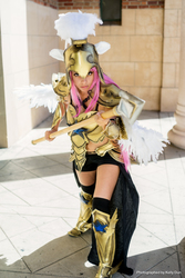 Size: 4000x6000 | Tagged: safe, artist:cheekythought, human, armor, convention, cosplay, irl, irl human, photo, royal guard, sacanime, sacanime summer, solo, weapon