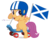 Size: 750x600 | Tagged: safe, artist:dm29, scootaloo, pegasus, pony, g4, female, flag, helmet, scooter, scotaloo, scotland, scottaloo, scottish flag, simple background, solo, transparent background