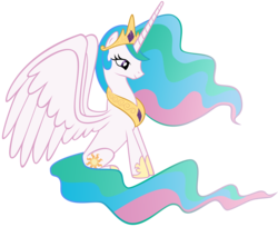 Size: 3500x2858 | Tagged: safe, artist:maximillianveers, princess celestia, pony, g4, female, high res, mare, simple background, solo, transparent background, vector