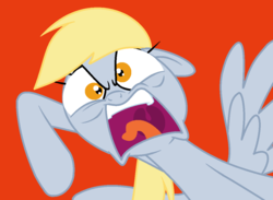 Size: 1156x846 | Tagged: safe, artist:pupster0071, derpy hooves, pegasus, pony, g4, female, goof off, mare, rage, solo