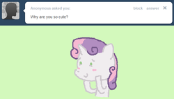 Size: 638x364 | Tagged: safe, sweetie belle, ask sweetie belle, g4, ask, female, solo, tumblr