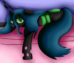 Size: 1119x954 | Tagged: safe, artist:king-sombrero, queen chrysalis, changeling, changeling queen, g4, female, solo