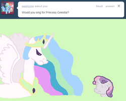 Size: 640x512 | Tagged: safe, princess celestia, sweetie belle, ask sweetie belle, g4, ask, tumblr