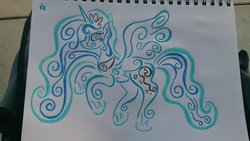 Size: 1024x576 | Tagged: safe, artist:dawn-designs-art, princess luna, g4, abstract, abstract art, female, solo, traditional art