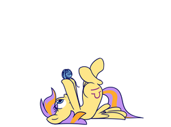Size: 2598x1929 | Tagged: safe, artist:furrgroup, libra (g4), pegasus, pony, g4, cute, female, legs in air, libra, mare, on back, ponyscopes, simple background, solo, white background, yarn ball, zodiac