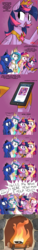 Size: 843x5600 | Tagged: dead source, safe, artist:twilightisbestprincess, princess cadance, princess celestia, princess luna, twilight sparkle, alicorn, pony, ask the smartest princess, g4, ..., alicorn tetrarchy, comic, covering ears, female, fire, fireplace, floppy ears, frown, gritted teeth, iphone, mare, open mouth, screaming, siri, smiling, technology, tumblr, twilight sparkle (alicorn), wide eyes, yelling