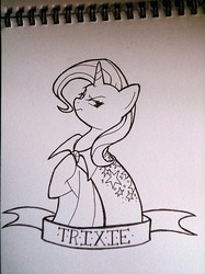 Size: 500x667 | Tagged: safe, artist:sigmanas, trixie, pony, unicorn, g4, female, mare, old banner, solo, traditional art