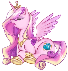 Size: 1000x1031 | Tagged: safe, artist:tatinee, princess cadance, g4, female, solo