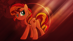 Size: 1920x1080 | Tagged: safe, artist:mithandir730, sunset shimmer, pony, unicorn, g4, vector, wallpaper