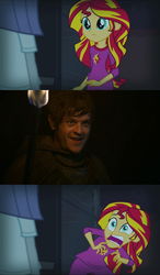 Size: 764x1312 | Tagged: safe, sunset shimmer, equestria girls, g4, my little pony equestria girls: rainbow rocks, exploitable meme, game of thrones, meme, ramsay bolton, ramsay snow, sunset screamer