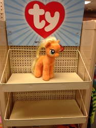 Size: 2448x3264 | Tagged: safe, applejack, g4, alone, hatless, high res, irl, missing accessory, mistake, photo, plushie, toy