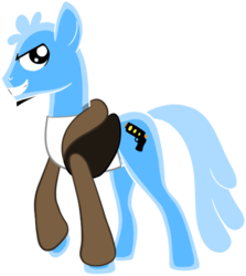 Size: 454x508 | Tagged: safe, artist:shopistar, pony, osmosis jones, ozzy and drix, ponified, raised hoof, simple background, smiling, solo, transparent background