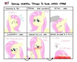 Size: 500x406 | Tagged: safe, fluttershy, g4, blushing, doing loving things, female, floppy ears, looking at you, low quality, lowres, meme, solo, traditional art