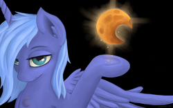 Size: 4000x2500 | Tagged: dead source, safe, artist:keeponhatin, princess luna, g4, female, looking at you, s1 luna, solo