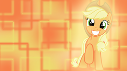 Size: 1115x627 | Tagged: safe, artist:sprakle, applejack, g4, looking at you, smiling, vector, wallpaper