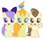 Size: 940x850 | Tagged: safe, artist:3d4d, cream puff, pound cake, pumpkin cake, earth pony, pegasus, pony, unicorn, g4, creambetes, cute, cutie mark crusaders, needs more jpeg, older, older cream puff, older pound cake, older pumpkin cake, poundabetes, pumpkinbetes, recolor