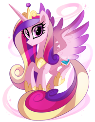Size: 672x861 | Tagged: safe, artist:pepooni, princess cadance, g4, female, looking at you, simple background, solo, transparent background