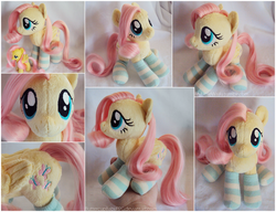 Size: 1280x985 | Tagged: safe, artist:buttercupbabyppg, fluttershy, g4, beanie (plushie), clothes, irl, photo, plushie, socks, striped socks