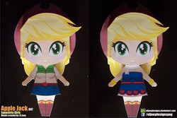 Size: 1918x1279 | Tagged: safe, artist:eljoeydesigns, applejack, equestria girls, g4, alternate clothes, clothes, dress, papercraft, skirt