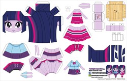 Size: 3302x2102 | Tagged: safe, artist:eljoeydesigns, twilight sparkle, equestria girls, g4, alternate clothes, belly button, bikini, clothes, dress, high res, papercraft, skirt, swimsuit, twilight ball dress