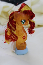 Size: 2848x4272 | Tagged: safe, artist:tiellanicole, sunset shimmer, pony, sea pony, unicorn, g4, irl, photo, race swap, sculpture, solo