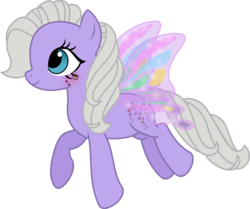 Size: 3588x3000 | Tagged: safe, artist:theshadowstone, forget-me-not, flutter pony, g1, female, glimmer wings, high res, simple background, solo, sparkly wings, transparent background, vector, wings