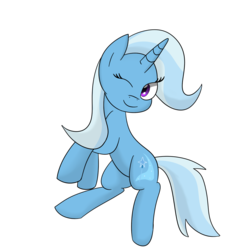 Size: 1280x1280 | Tagged: safe, artist:nuke928, trixie, pony, unicorn, g4, female, mare, solo, wink