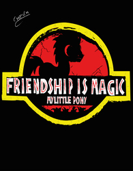Size: 1984x2544 | Tagged: safe, artist:chiimich, pony, crossover, jurassic park, ponified, the lost world, title screen