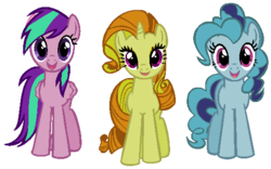 Size: 540x338 | Tagged: safe, artist:pdorothynics, adagio dazzle, aria blaze, pinkie pie, rainbow dash, rarity, sonata dusk, earth pony, pegasus, pony, unicorn, equestria girls, g4, my little pony equestria girls: rainbow rocks, costume, earth pony sonata dusk, equestria girls ponified, female, horn, mare, palette swap, pegasus aria blaze, ponified, recolor, simple background, transparent background, trio, trio female, unicorn adagio dazzle