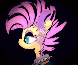 Size: 1280x1064 | Tagged: safe, artist:supernoncutie, fluttershy, g4, alternate hairstyle, female, mohawk, punk, solo