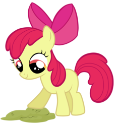 Size: 2000x2136 | Tagged: dead source, safe, artist:derpsgaw, apple bloom, earth pony, pony, g4, digging, dirt, female, filly, foal, high res, simple background, solo, transparent background, vector