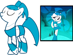 Size: 758x580 | Tagged: safe, robot, comparison, jenny wakeman, my life as a teenage robot, ponified