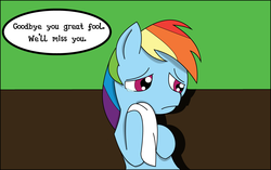 Size: 3758x2358 | Tagged: safe, artist:rainb0wdashie, rainbow dash, ask lonershy, g4, crying, female, funeral, handkerchief, hankie, high res, looking away, solo, speech bubble, tissue