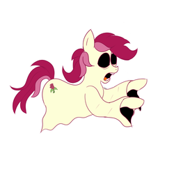 Size: 2500x2500 | Tagged: dead source, safe, artist:cylosis, roseluck, earth pony, ghost, pony, g4, 2spooky, female, high res, mare, simple background, solo, white background