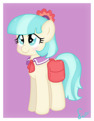 Size: 2043x2631 | Tagged: safe, artist:fluutters, coco pommel, earth pony, pony, g4, blushing, cocobetes, cute, female, high res, mare, solo