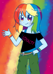 Size: 1024x1441 | Tagged: safe, artist:fluutters, rainbow dash, equestria girls, g4, female, solo