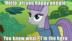 Size: 832x468 | Tagged: safe, maud pie, g4, droopy dog, image macro, meme