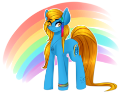 Size: 1280x960 | Tagged: safe, artist:sugarberry, oc, oc only, oc:internet explorer, browser ponies, hippie, internet explorer, necklace, ponified, rainbow