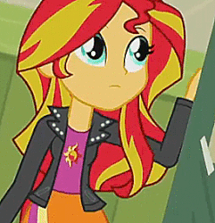 Size: 273x283 | Tagged: safe, screencap, sunset shimmer, equestria girls, g4, my little pony equestria girls: rainbow rocks, animated, female, solo