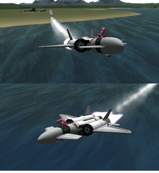 Size: 1100x1200 | Tagged: safe, pinkie pie, g4, flying, jet fighter, kerbal space program, mod, plane