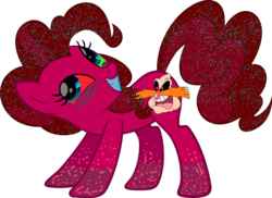 Size: 1280x931 | Tagged: artist needed, source needed, safe, pinkie pie, oc, g4, crossover, doctor eggman, male, sonic the hedgehog (series), wat